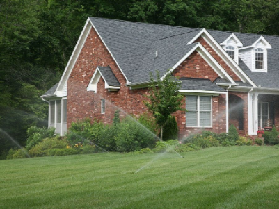 Lawn Care Fishers Indiana providing lawn care and lawn mowing services for a residence